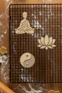 Yoga Set Cookie Cutter, Biscuit Cutter 3d model