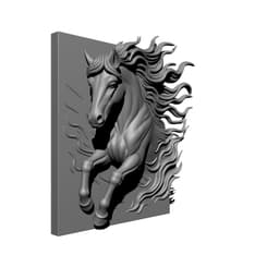 Elegant Horse Wall 3d model