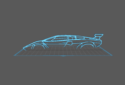 Lamborghini - Countach Wall Art 3d model