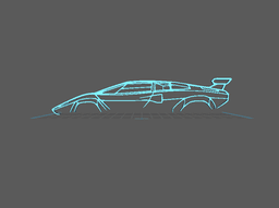 Lamborghini - Countach Wall Art 3d model