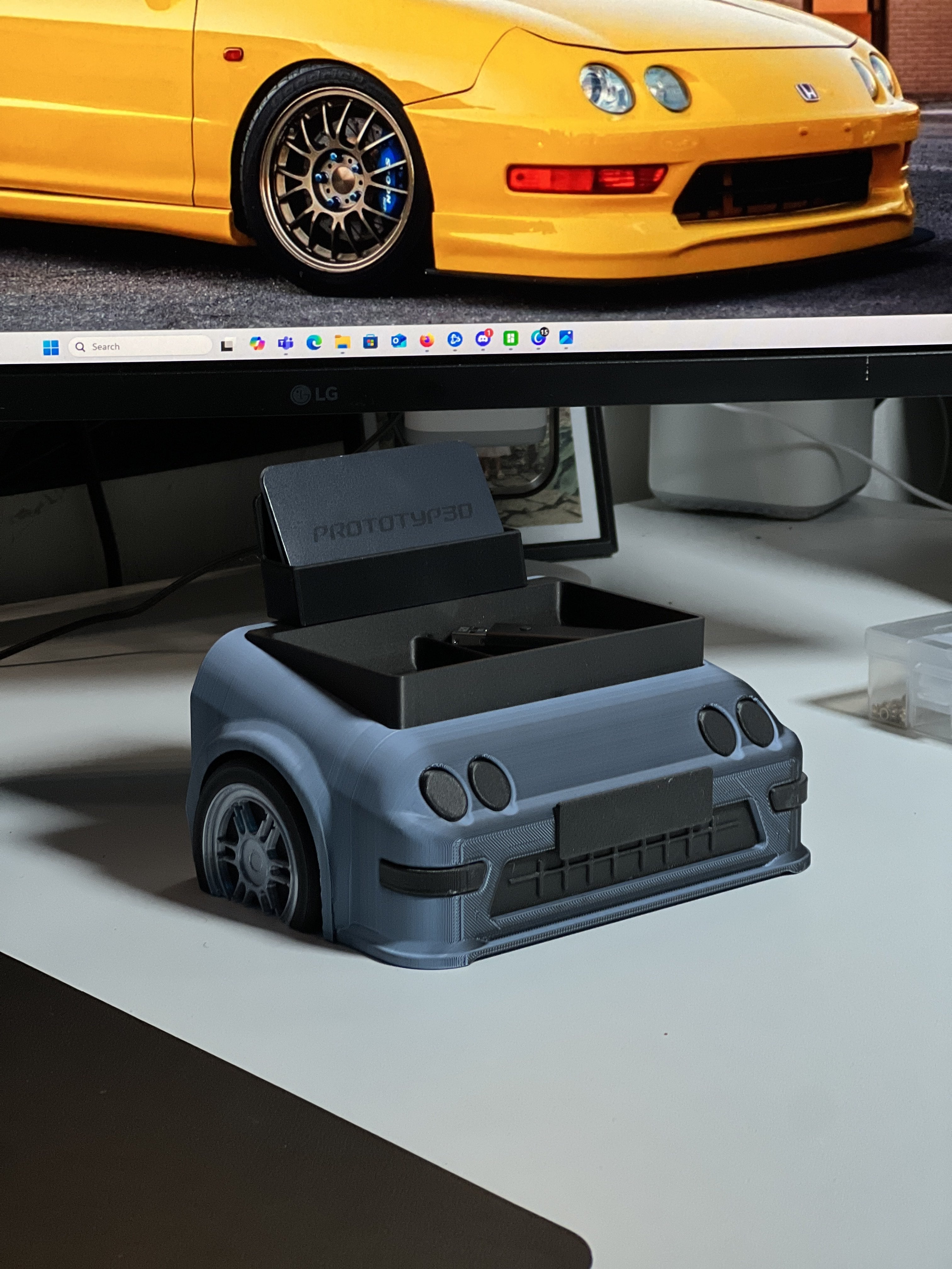 Integra-Inspired Desk Organizer Set | Modular + MagSafe Ready 3d model