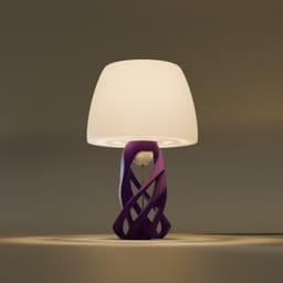 Spyra Lamp – 3D Printed Table Lamp with Organic Spiral Base and Ribbed Diffuser 3d model