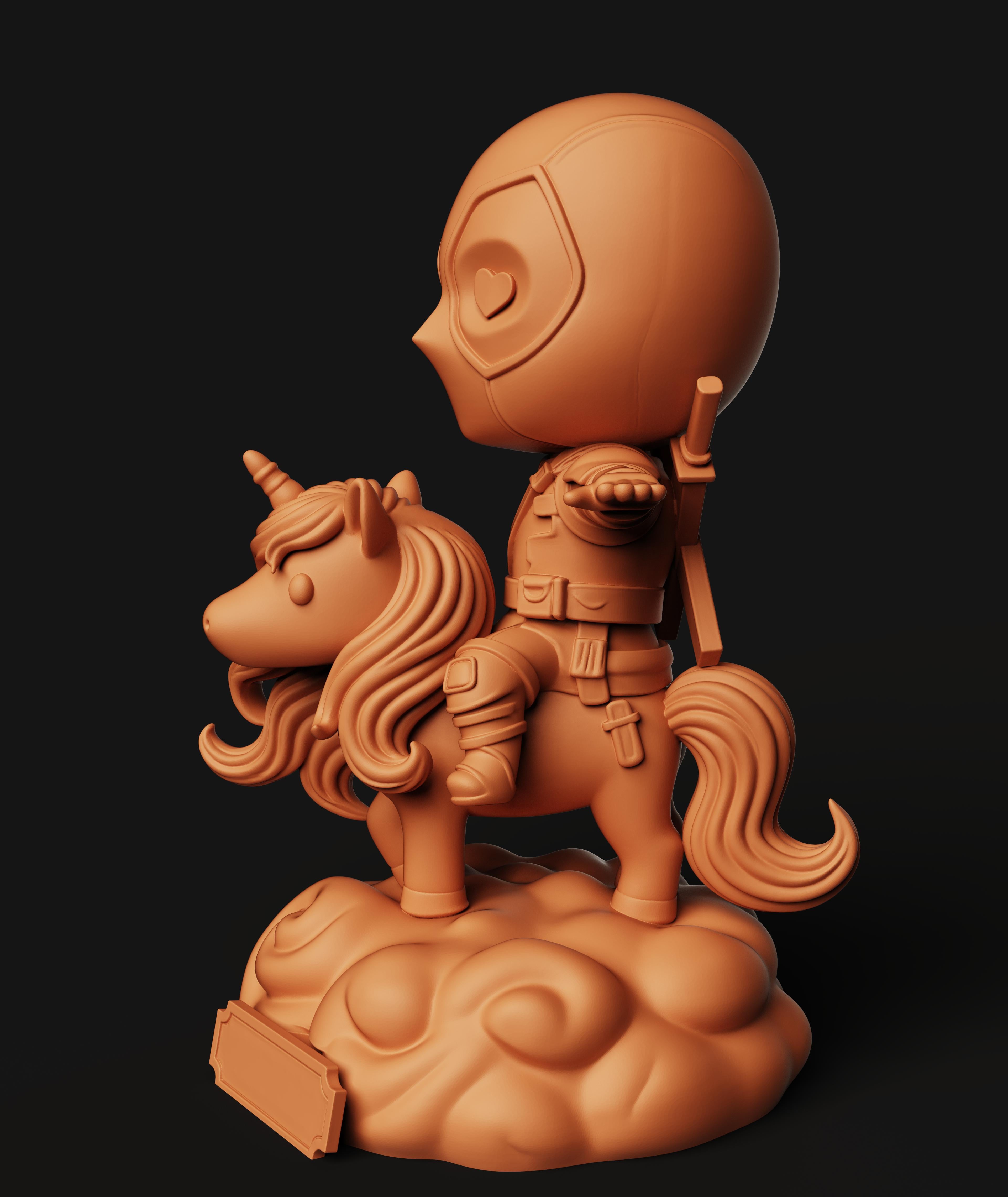 Deadpool Unicorn Multi-Color 3MF | Comic Figure | Bambu Ready 3d model