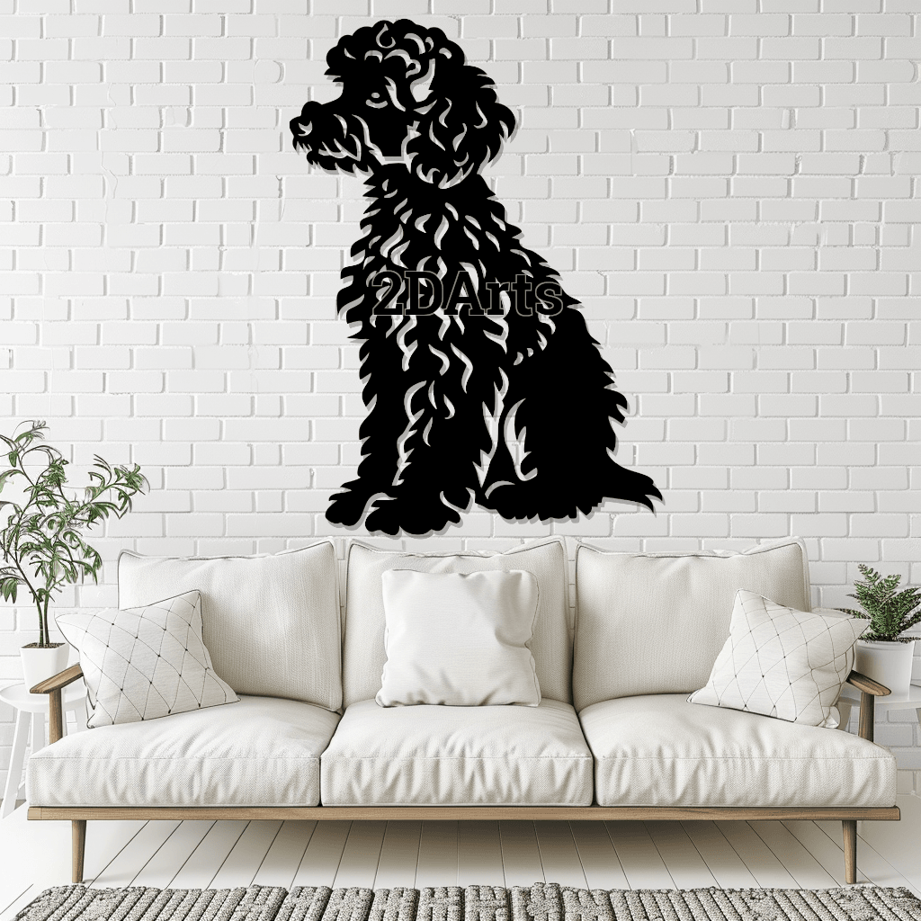 Poodle 2D Wall Art/Window Art 3d model