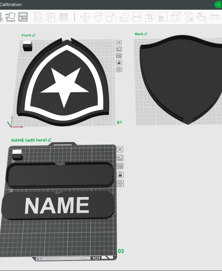 Botafogo Sign - LED Strip Compatible 3d model