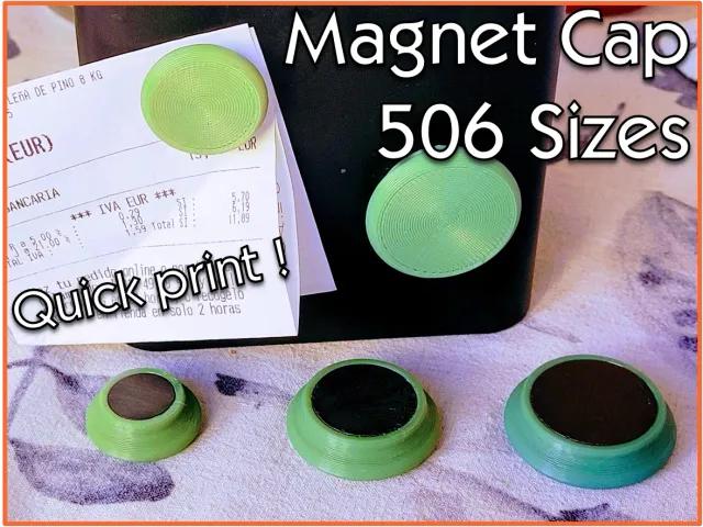 Parametric Magnet Caps - 506 sizes already downloadable !!! 3d model