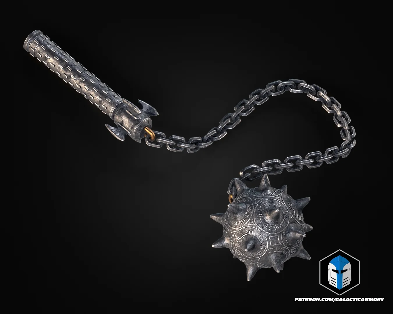 Dark Ages Flail - 3D Print Files 3d model