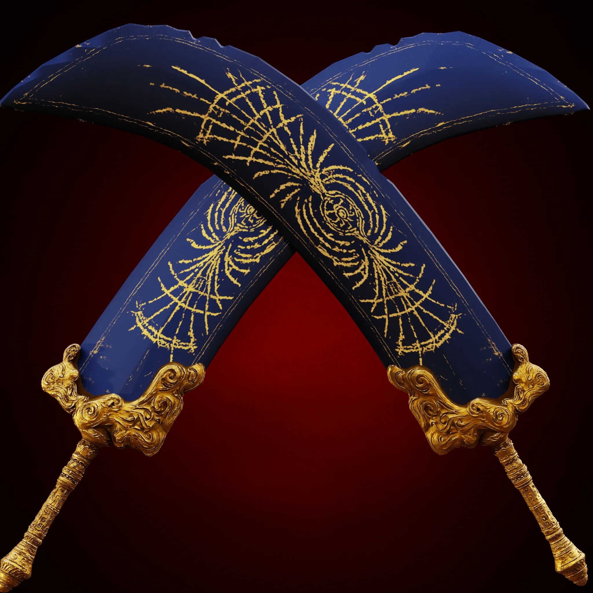 STARCOURGE GREATSWORDS - SWORDS OF RADAHN life size cosplay package - Elden Ring Fan Art 3d model