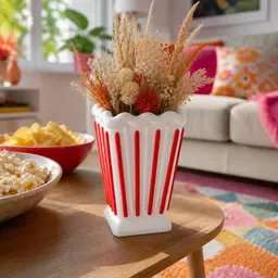Popcorn Bucket Vase - Fun and Whimsical Decor 3d model