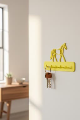 Modern Wall-Mounted Key Holder – Minimalist 3D Printable Entryway Organizer 3d model