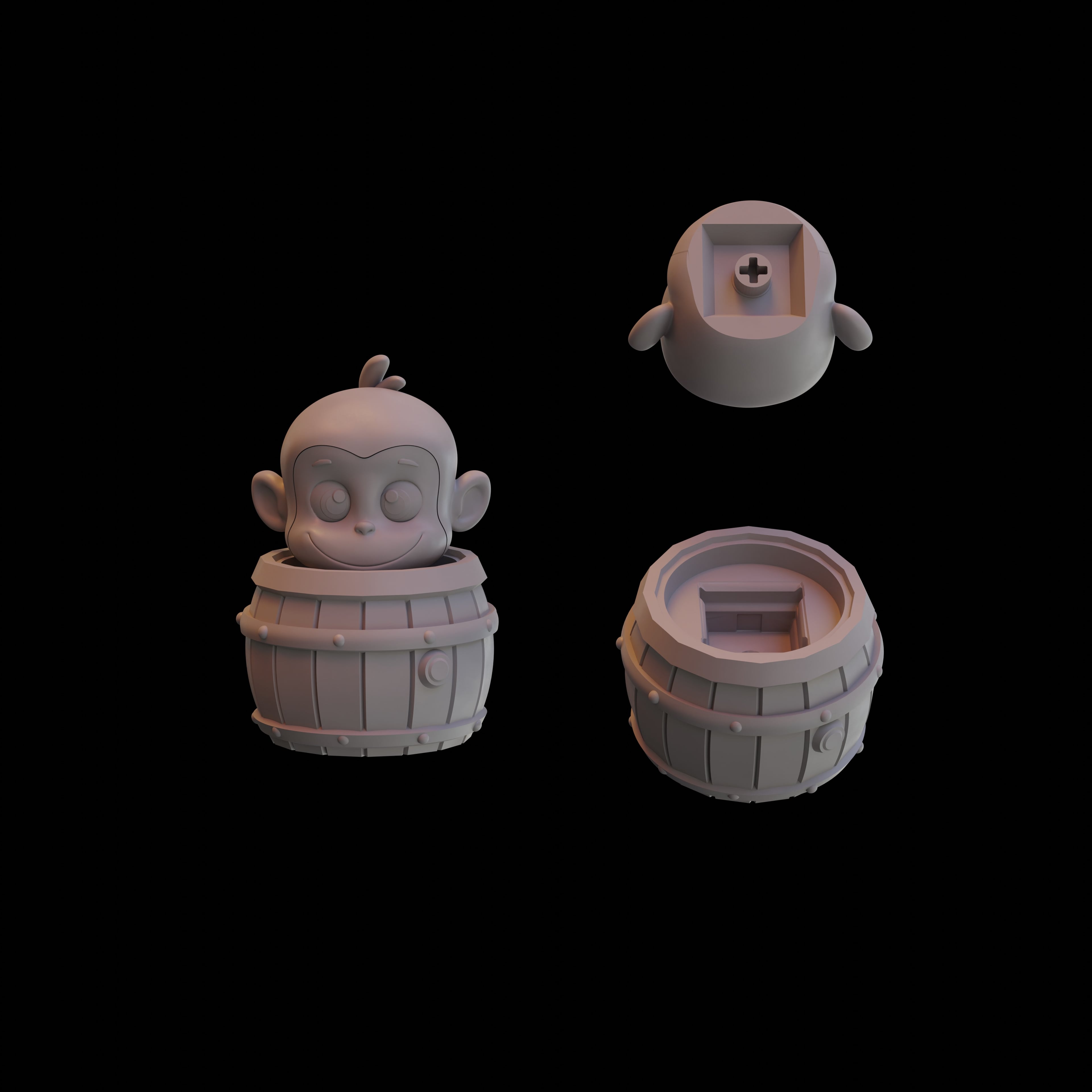 Monkey in Barrel Clicker 3d model