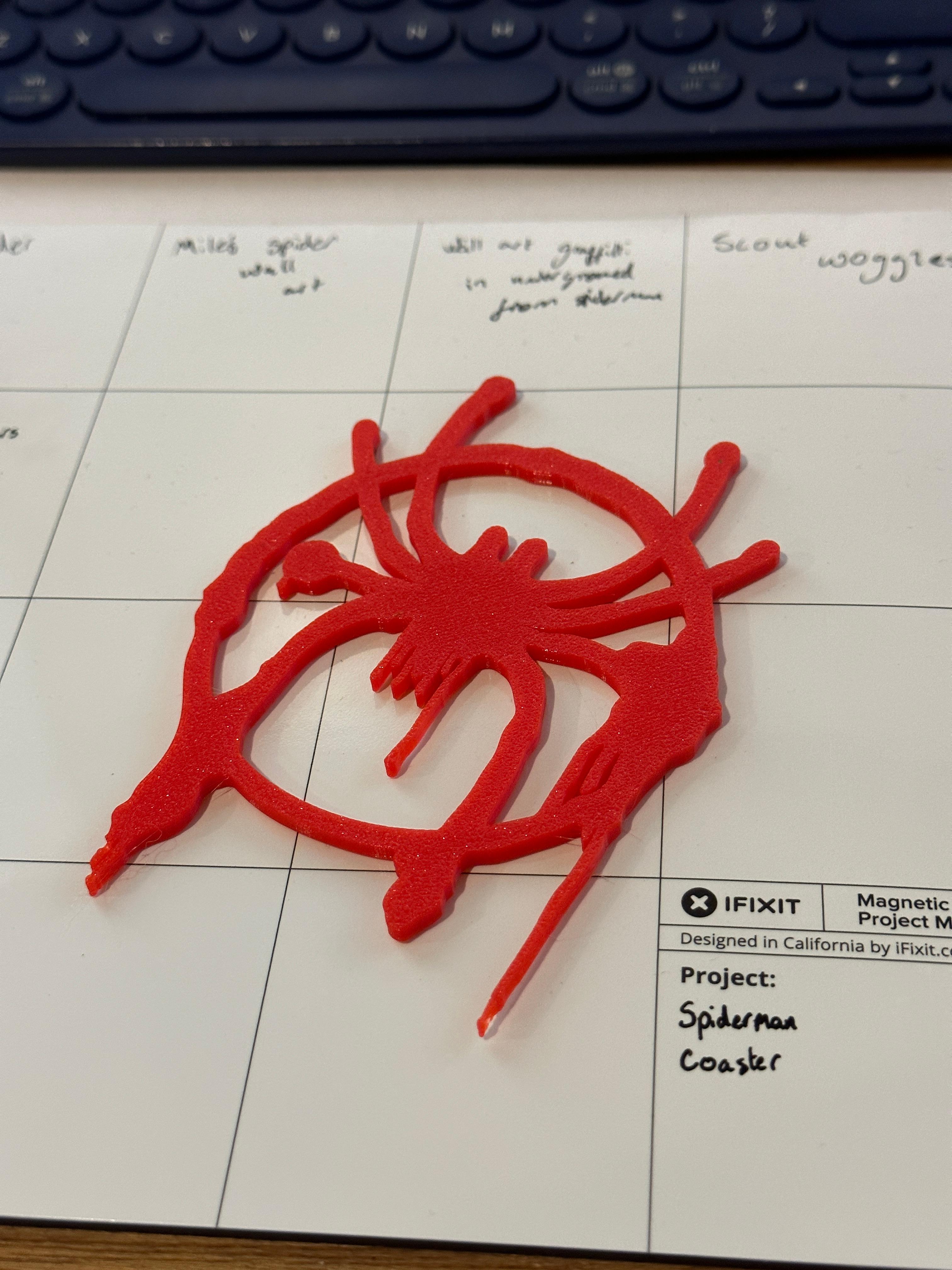 Spiderman coaster - Symbol of Miles Morales 3d model