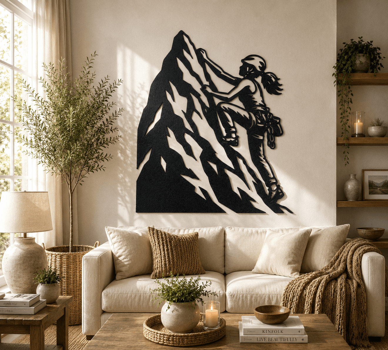 Female Climber Wall Art.stl 3d model