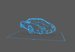 Chevrolet - Corvette C3 1976 Wall Art 3d model