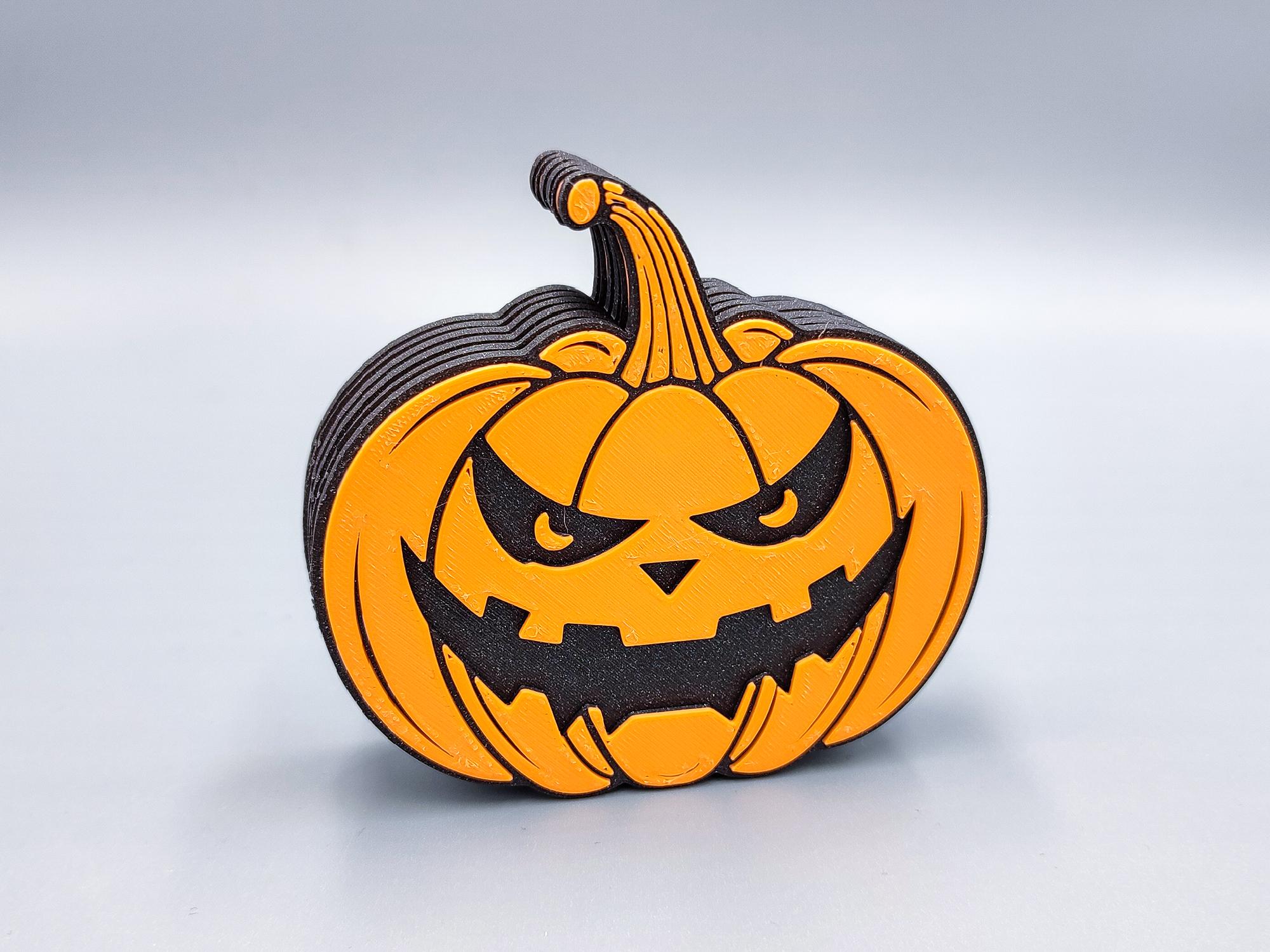 Magnetic Halloween Jack-o'-lantern Coasters 3d model