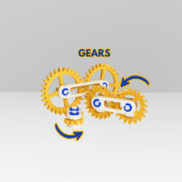 MECHANICAL MODULAR GEARS TOY - GEAR MECHANISM 3d model