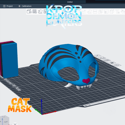 Derpy Tiger Cat Mask – K-Pop Inspired Pet Cosplay 3d model