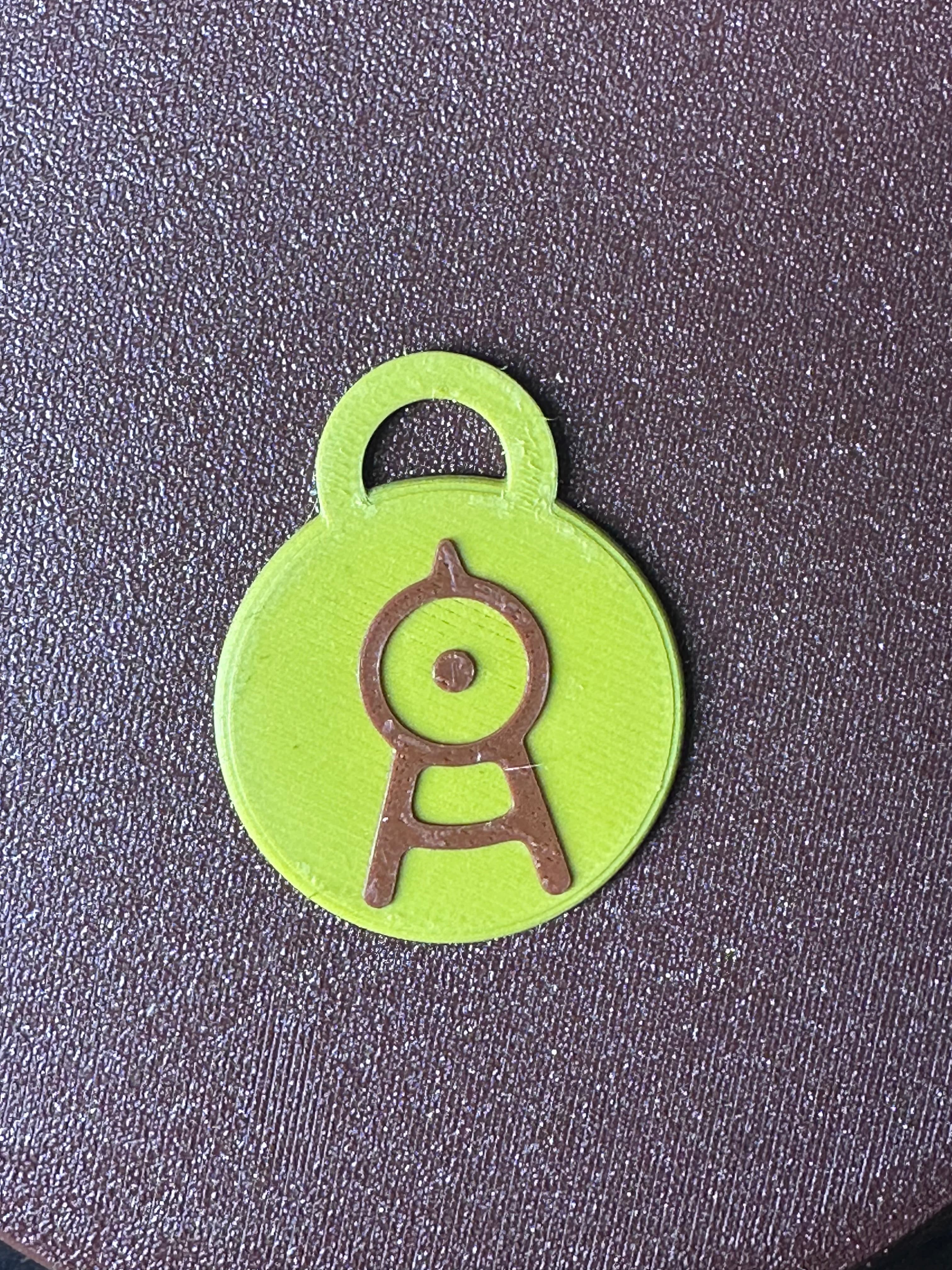 POKEMON UNOWN MMU KEYCHAIN OR BAG PULL “A” 3d model