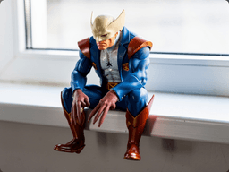 Wolverine sitting figurine 3d model