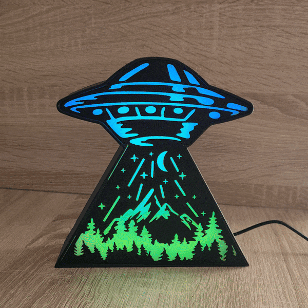 UFO Abduction LED Lamp 3d model