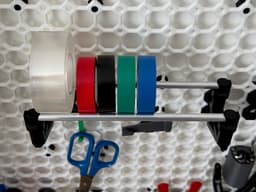 Tape reel shelf rod holders 3d model