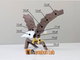 Low Poly Astronaut Magnet Puzzle (No supports, no AMS) 3d model