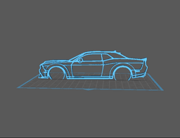 Dodge - Challenger SRT Wall Art 3d model