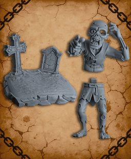 Reginald the Confused Zombie - DnD Miniature for 5e RPG and Tabletop Wargames inspired 3d model