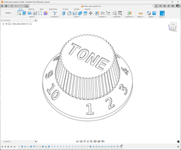 Fender-knob-style container 3d model