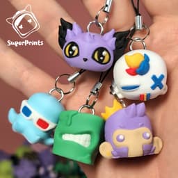 SuperDots Bundle 2 - Cute NFC KeyChain Trinkets 3d model