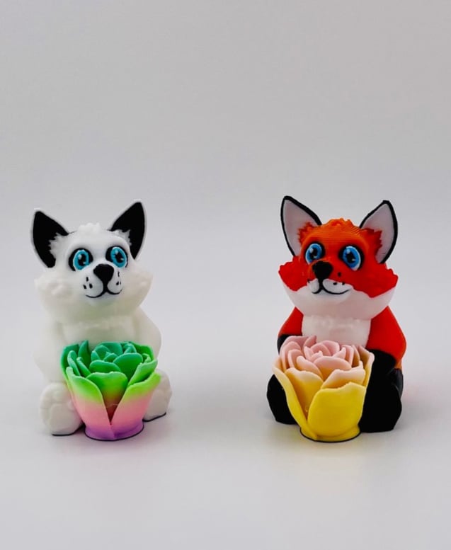Mother's Day Roseables Foxes 3d model