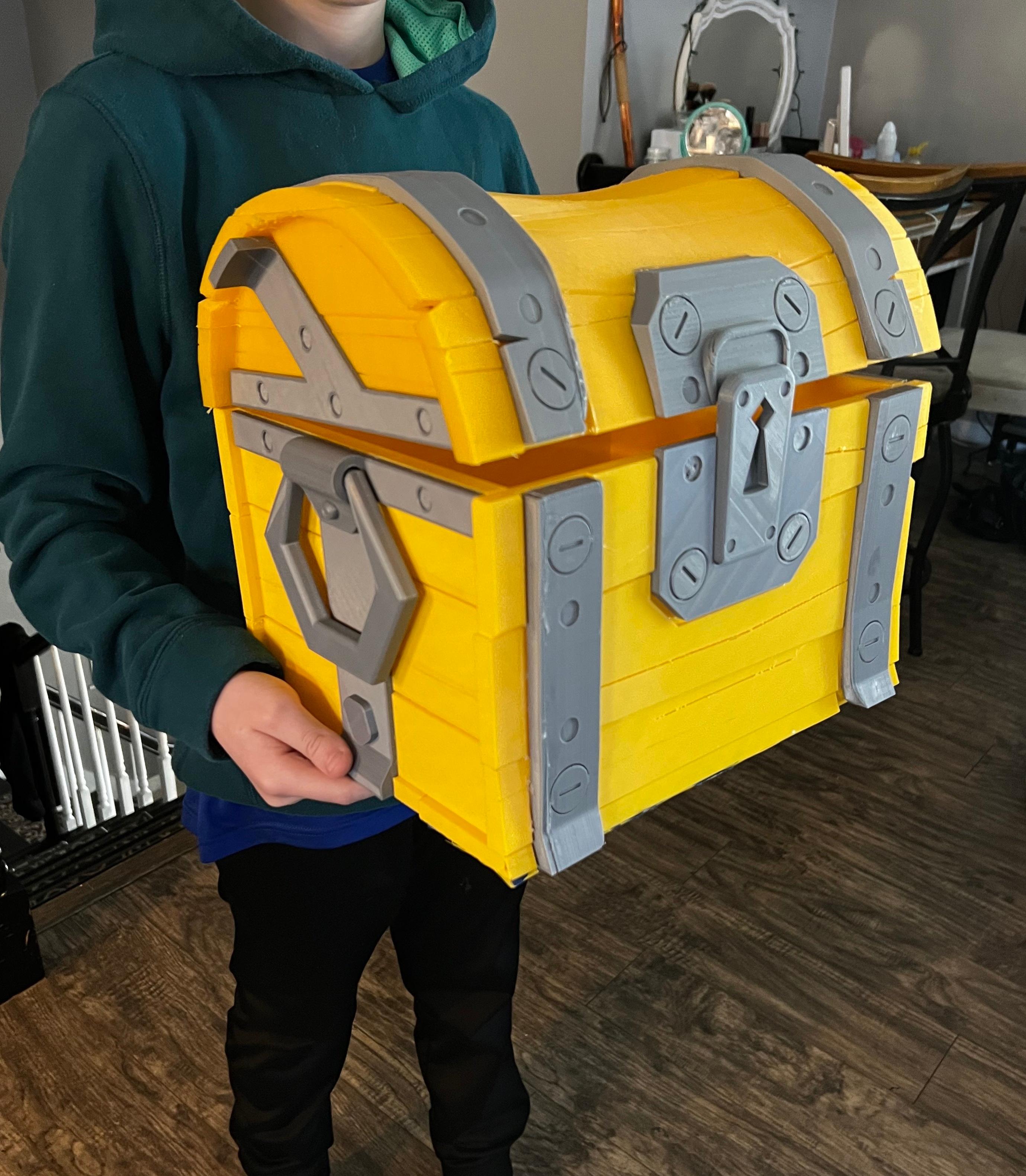 Fortnite Loot Chest - Scaled up for Ender 5 plus 3d model