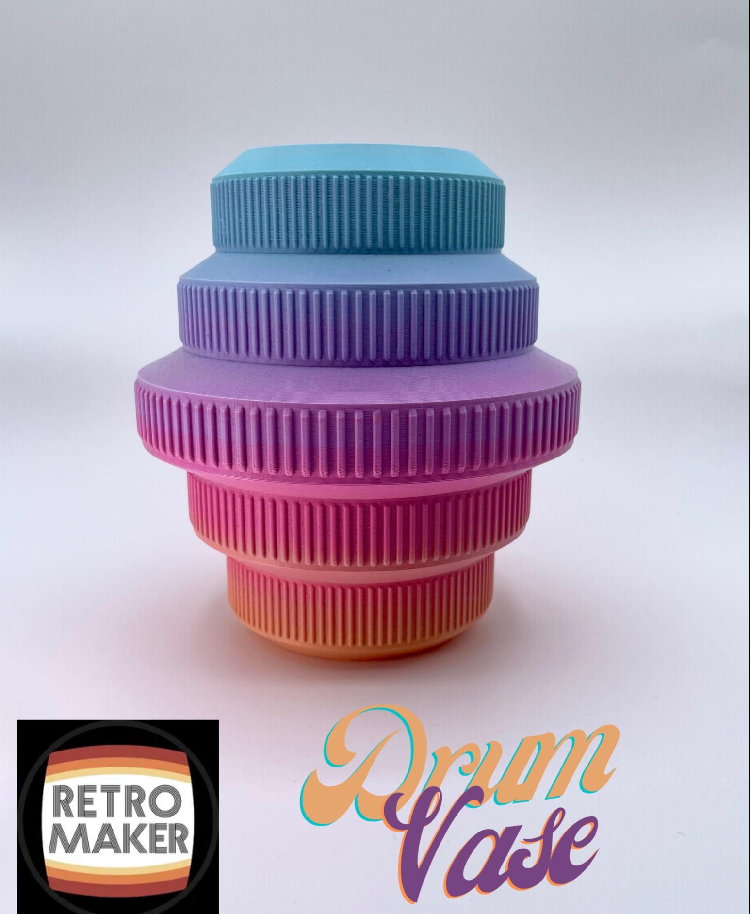 Retro Vase Drum Style 3d model
