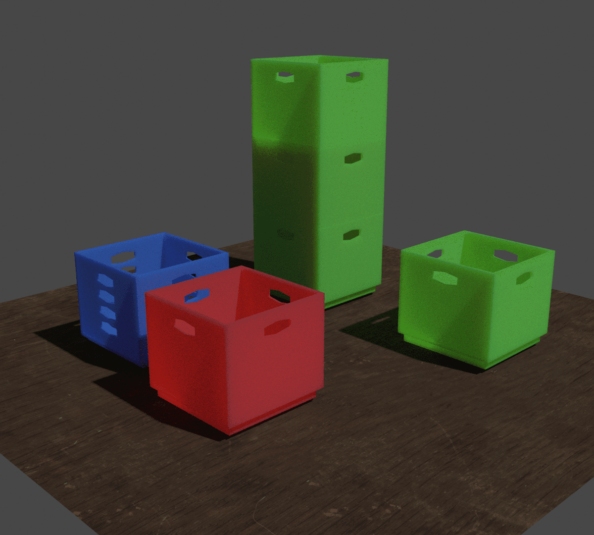 Stackable Desk Bin Organizers 3d model