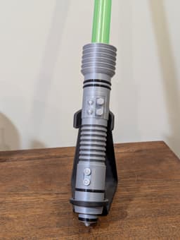 Another great lightsaber model. Printed on the XL in Polymaker Metallic Silver, Prusament Jet Black, Elegoo Clear, and Ziro Transparent Green. 3d model