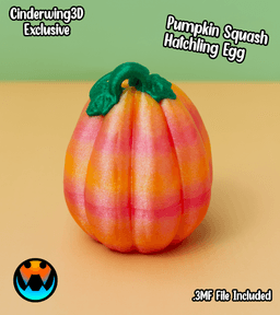 Pumpkin Squash Hatchling Egg 3d model
