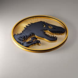 Jurassic Park String Art 3d model