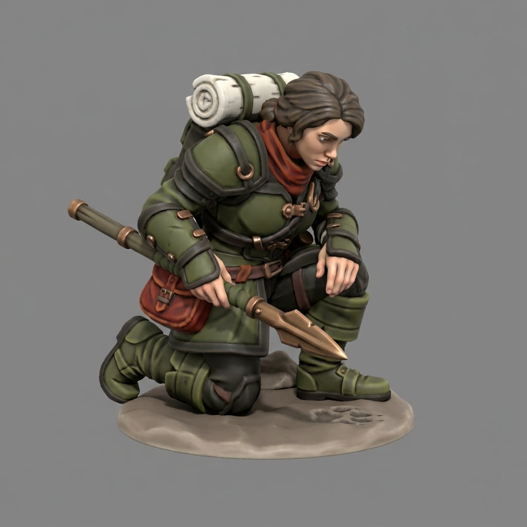 Iris and Orin - Wolf Track Seeker STL - Wildwood Women Rangers 3d model
