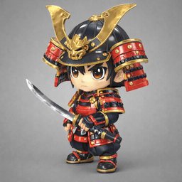 Chibi Samurai Warrior 3d model