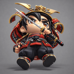 Chibi Samurai Warrior 3d model