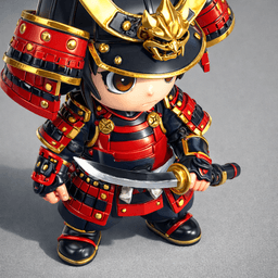 Chibi Samurai Warrior 3d model