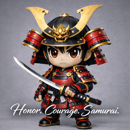 Chibi Samurai Warrior 3d model