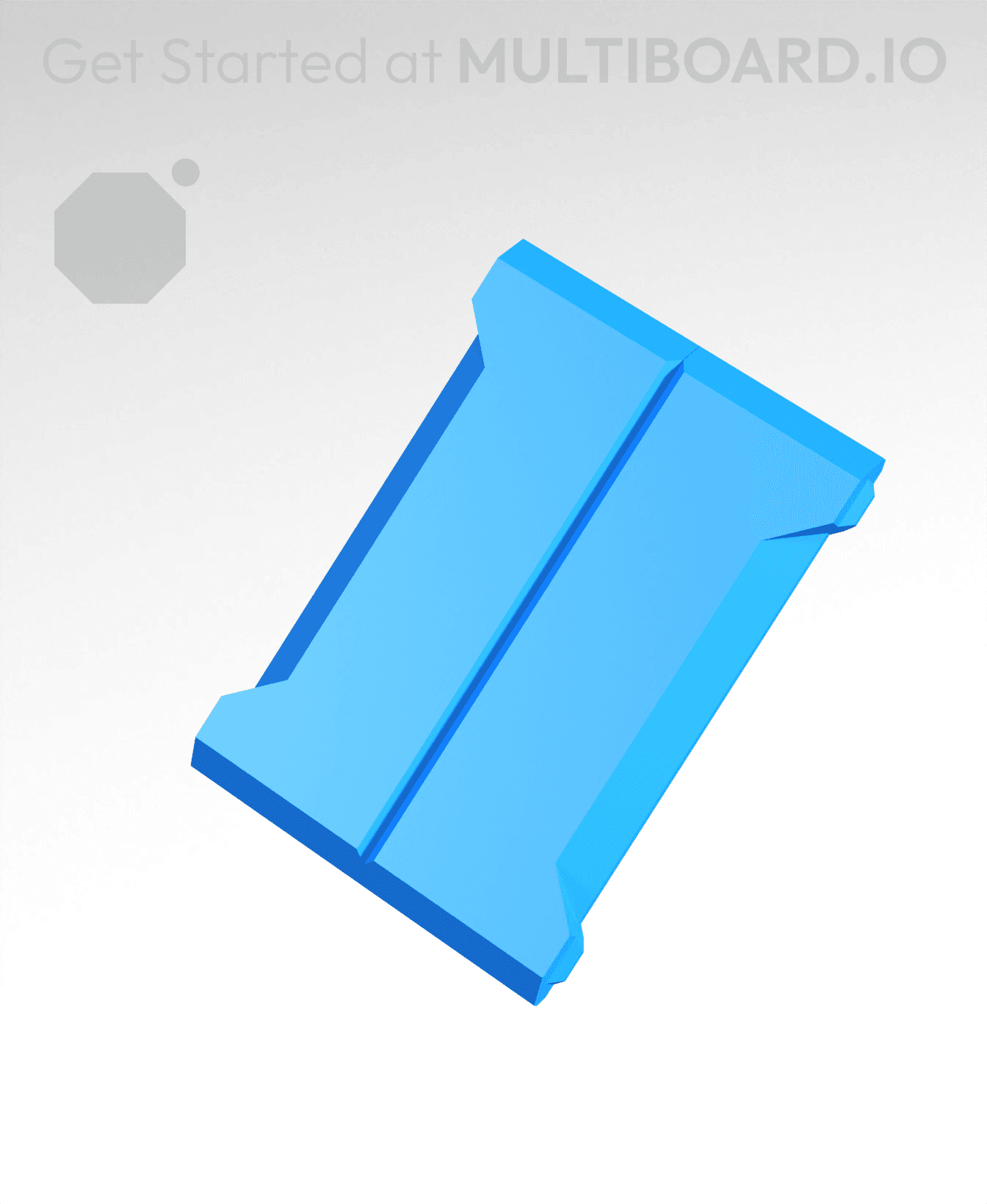 Plain - 0.5 LU Bin Fit - II Fold-In Locked Lite Rail (1 MU Rail) 3d model