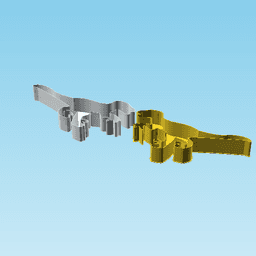 Dinosaur Icon 00C5, nestable box (v2) 3d model