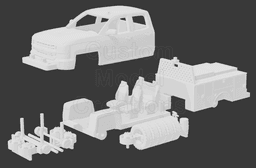 Pickup Truck Maintenance Of Way Kit 1-87 Scale 3d model