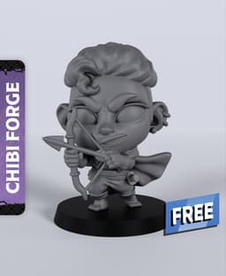 Male Halfling Ranger - With Free Dragon - 5e DnD Inspired for RPG and Wargamers 3d model