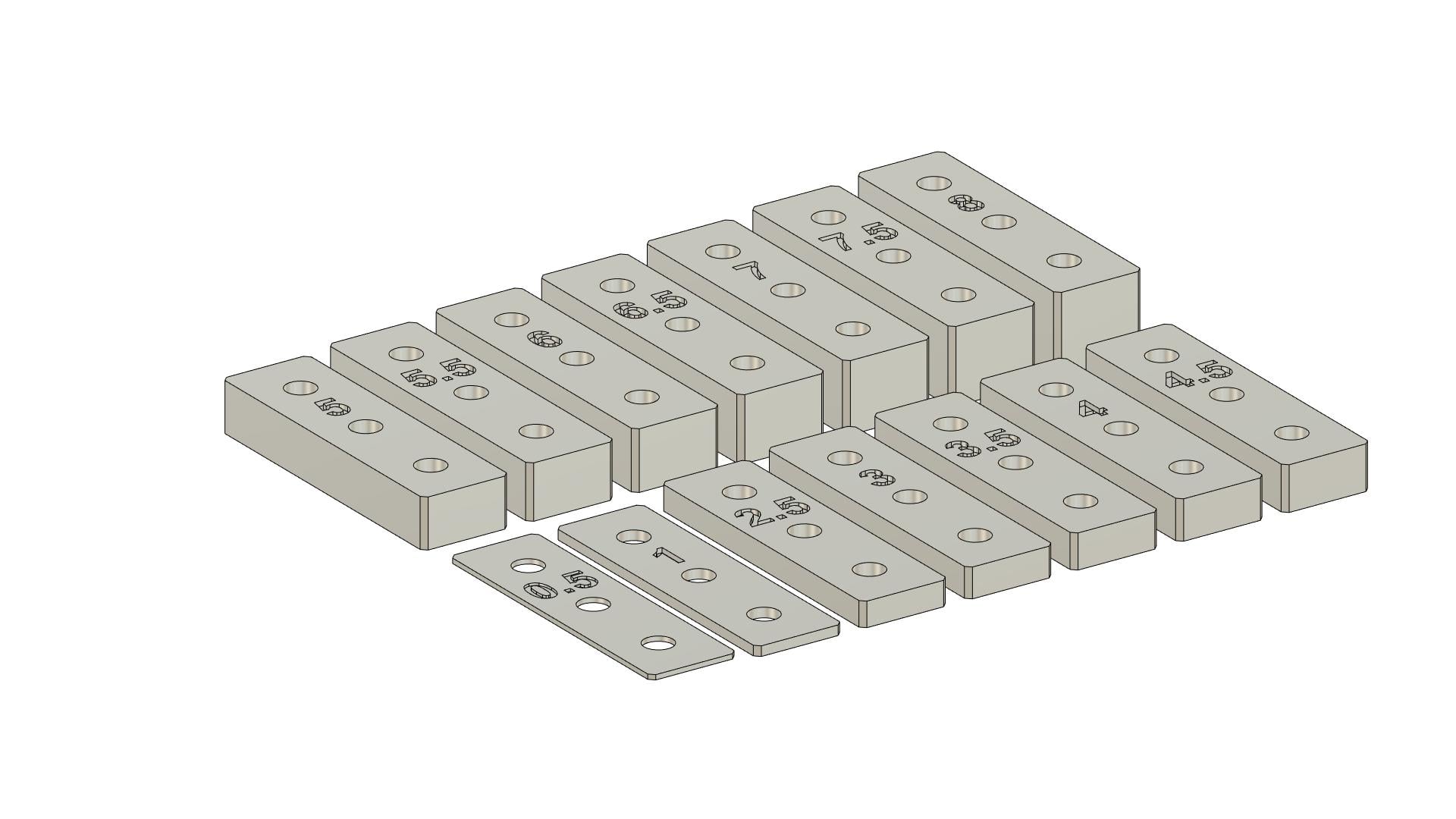 R-Design RC Traxxas Drag Slash Wheelie Bar Mount Shims 3d model