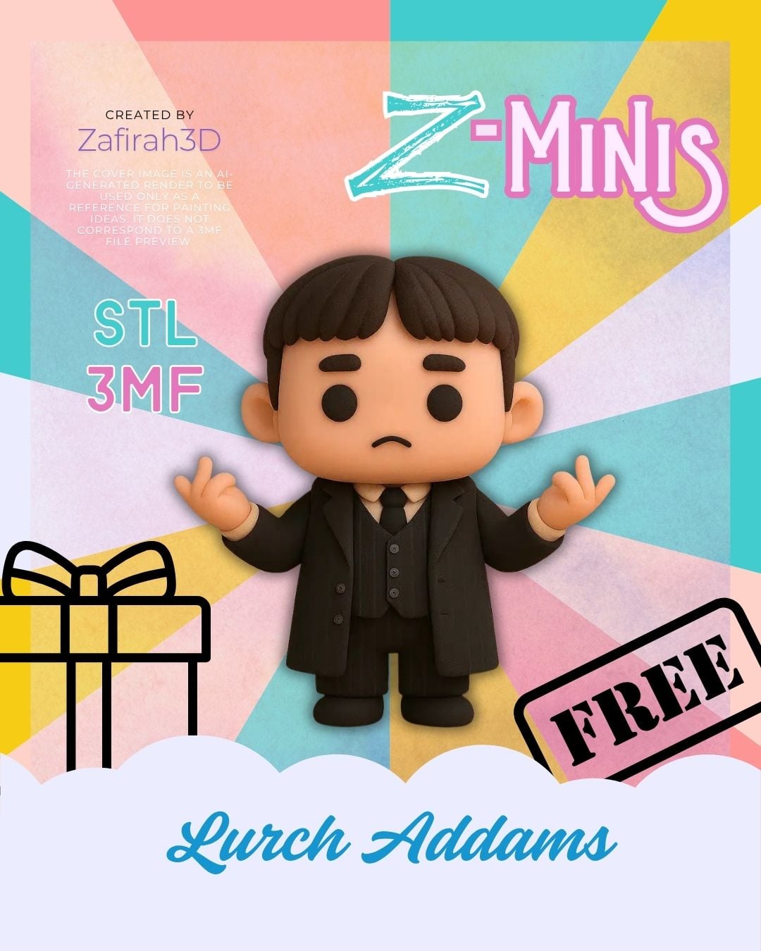 LURCH ADDAMS FOR FREE Z-MINIS 3d model
