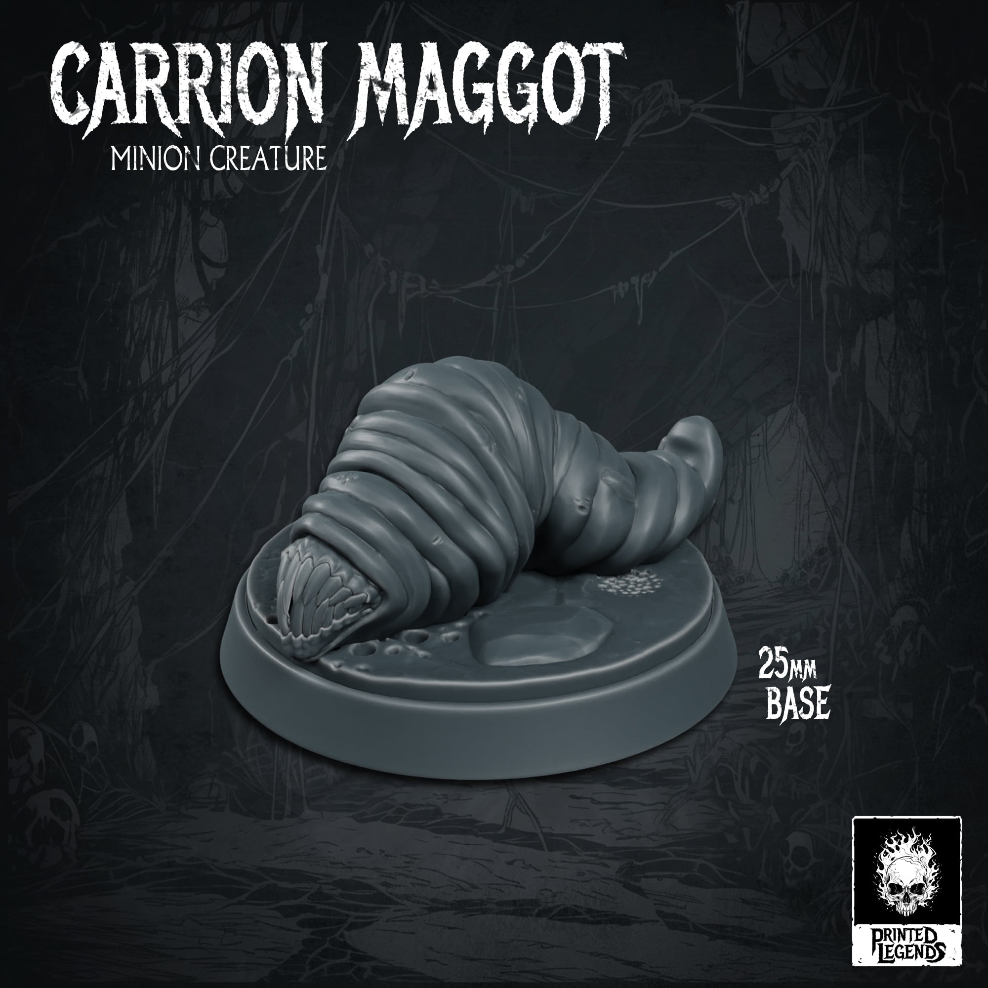 Carrion Maggot 03 (25mm Base) 3d model