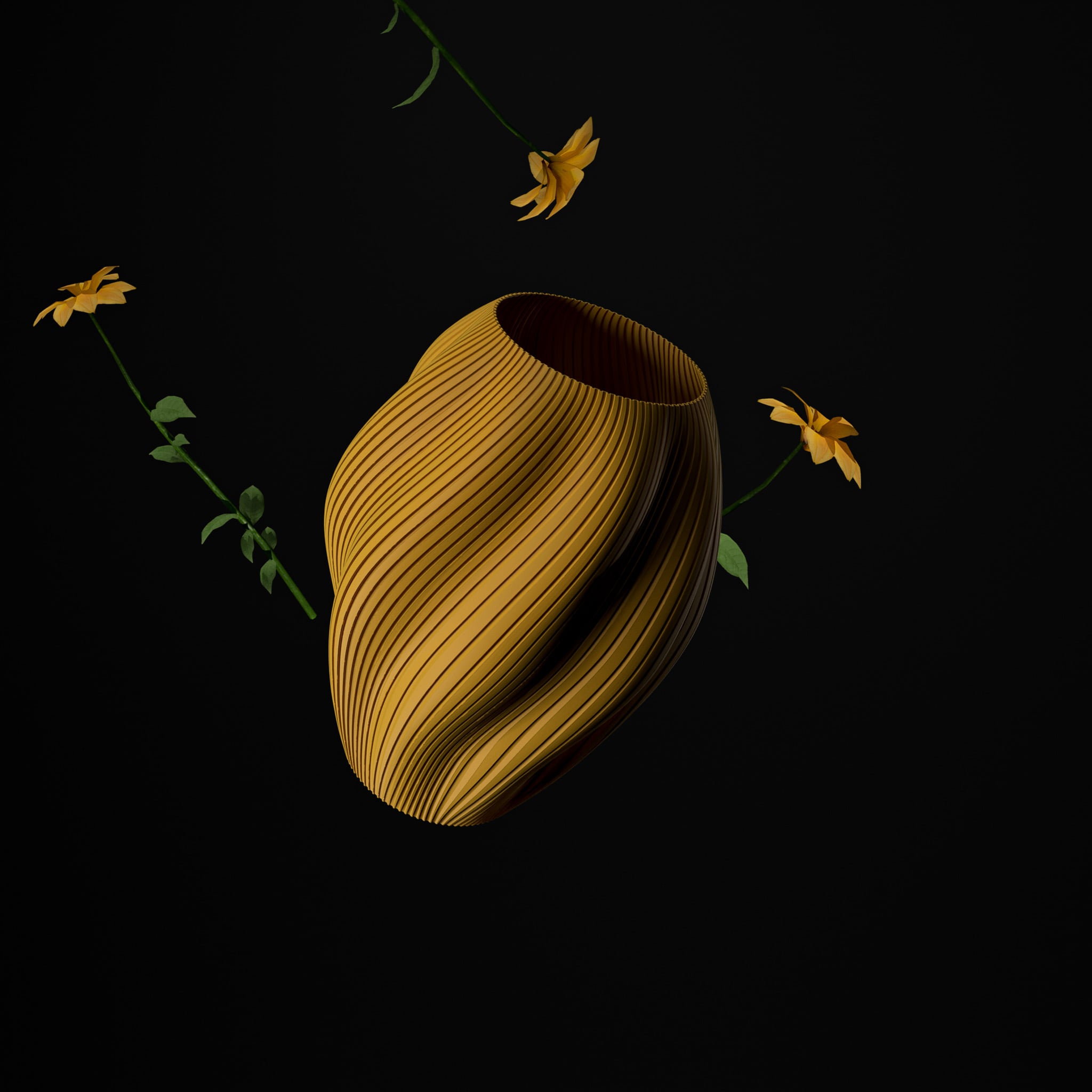 MODERN VASE - BLOBY 3d model